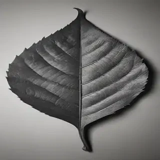 leaf images black and white