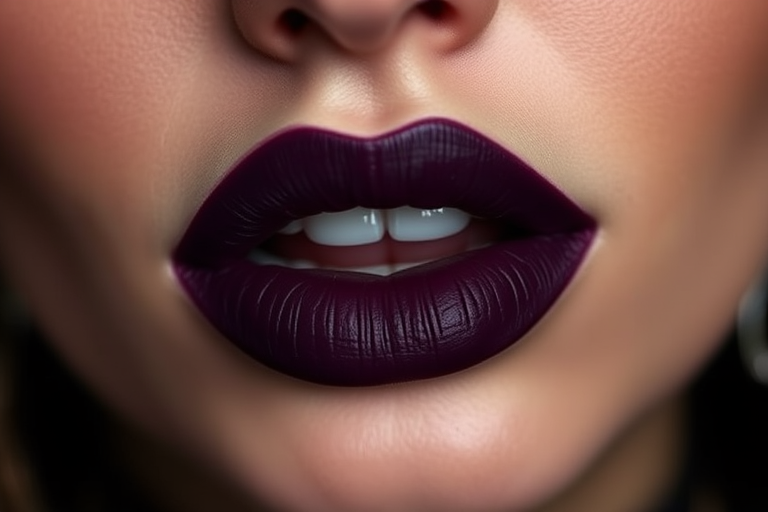 Sultry "Midnight Velvet" matte lip stain delivers a deep, vampy purple shade that exudes mystery and allure. This transfer-proof formula lasts up to 12 hours, providing intense color payoff without drying out the lips. The velvety texture glides on smoothly, leaving a soft-focus finish that blurs imperfections and enhances natural lip contours.