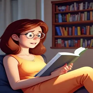 reading cartoon
