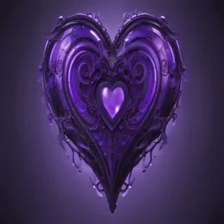 purple aesthetic heart