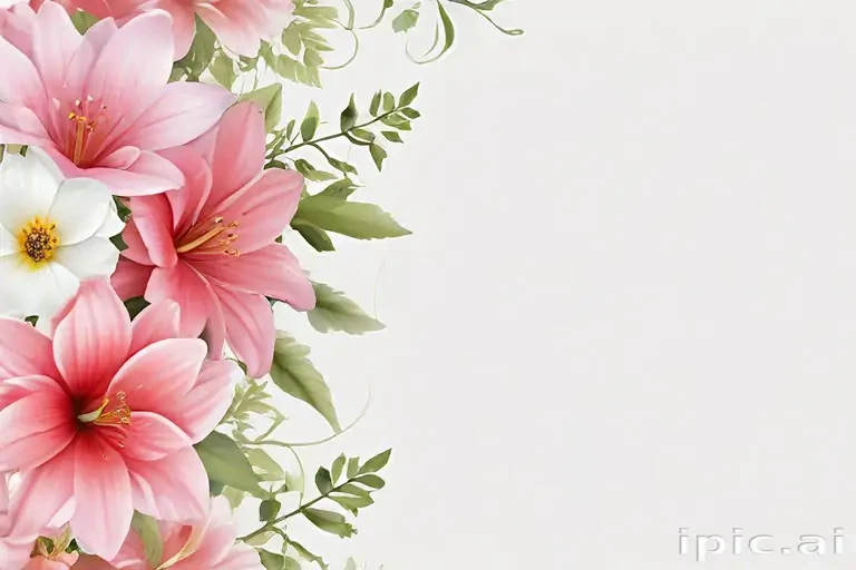 flower border transparent