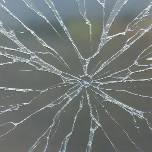 cracked glass transparent