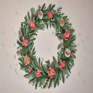 wreath drawing