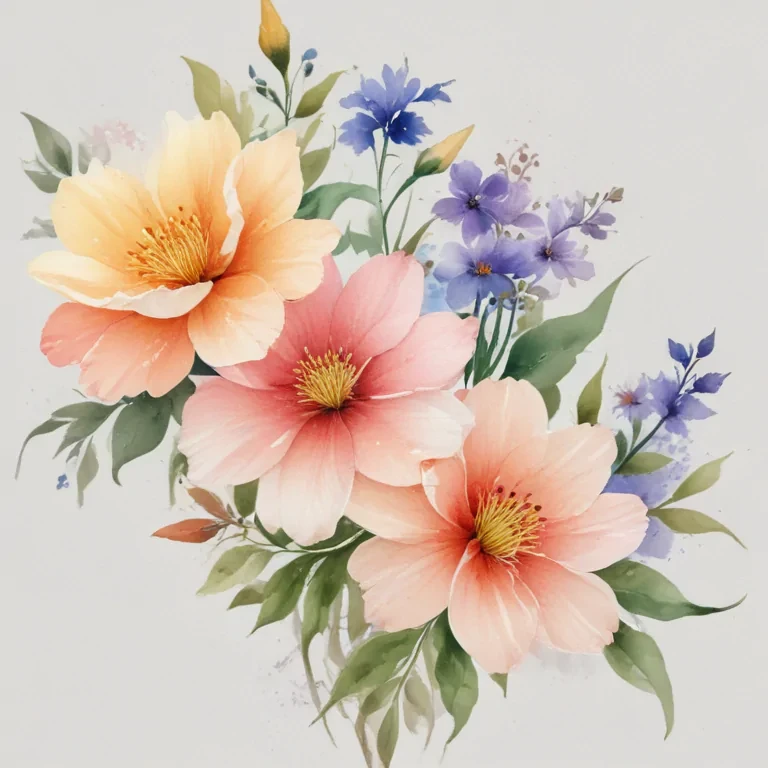 watercolor flowers clipart
