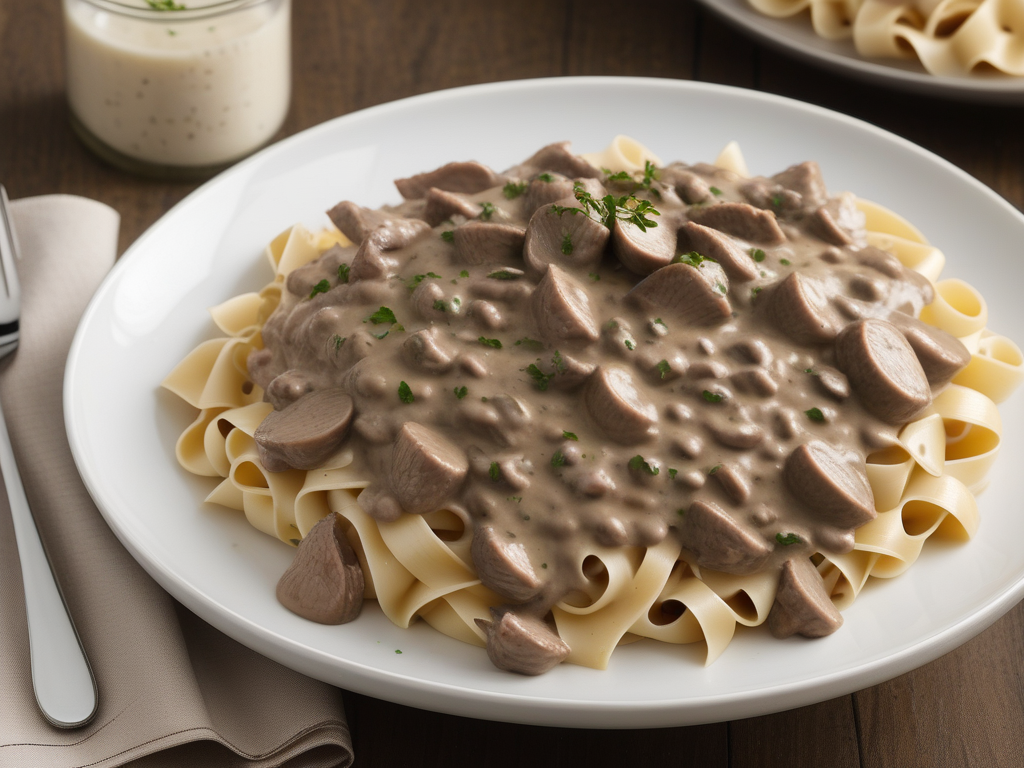 beef stroganoff recipe without mushrooms