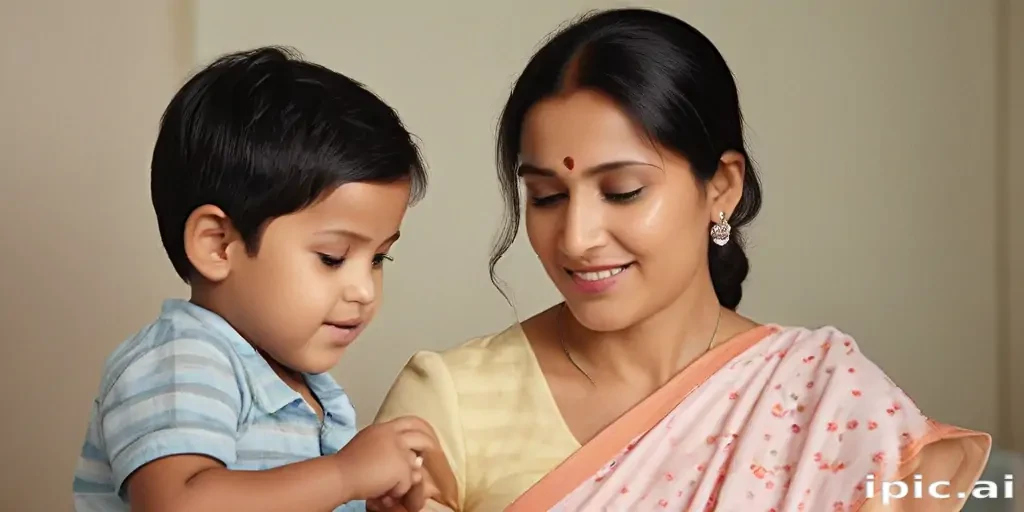 indian mom and son