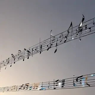 transparent music notes