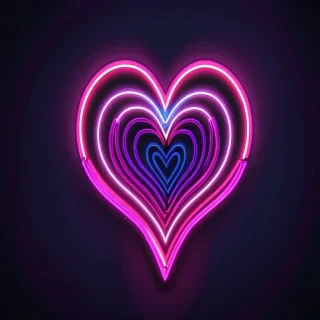 neon heart wallpaper