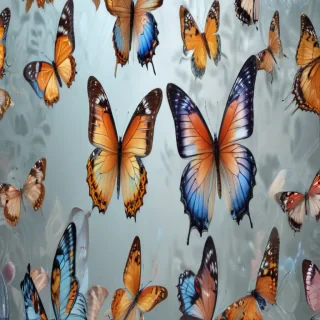 butterflies transparent