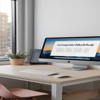 computer screen mockup
