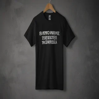 black tee mockup