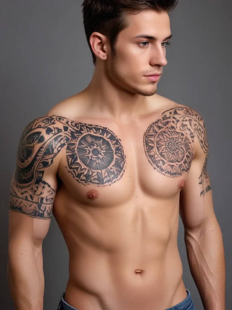 male rib tattoos