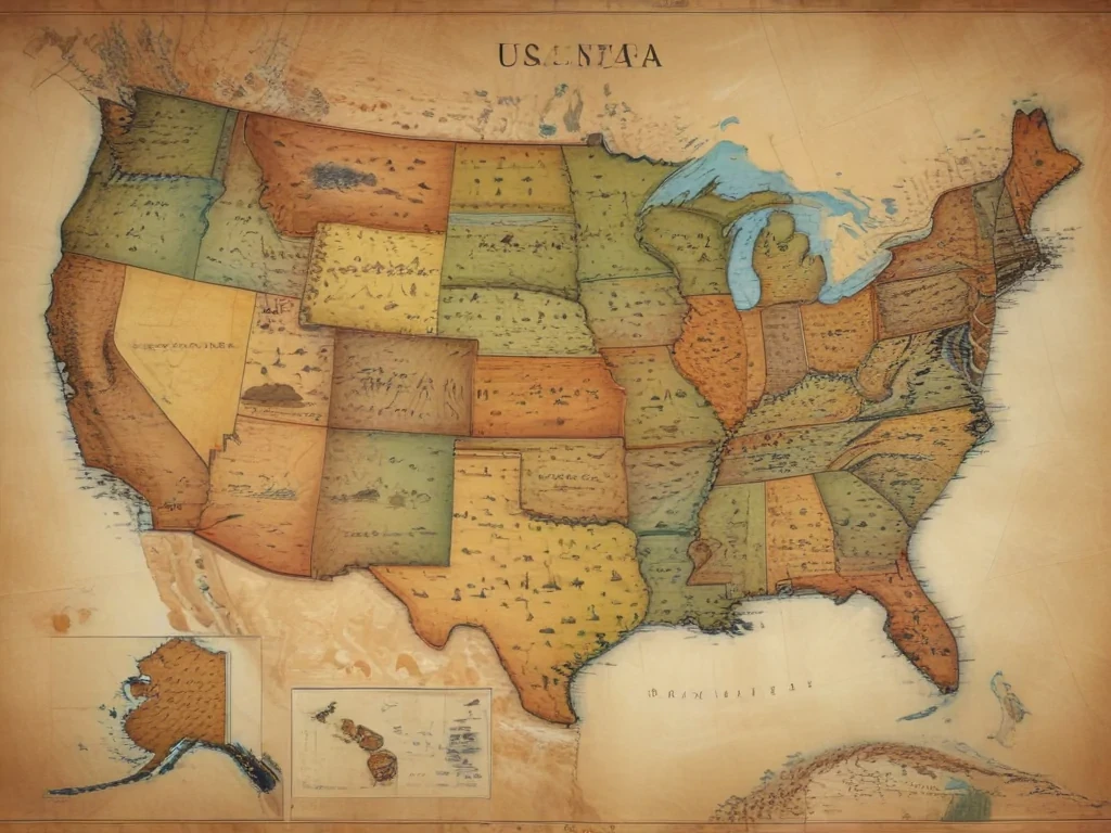 usa map states