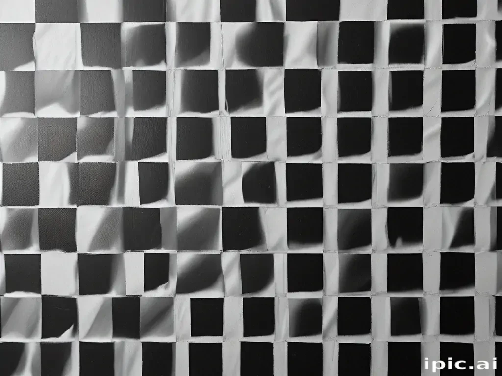 black and white checkered background