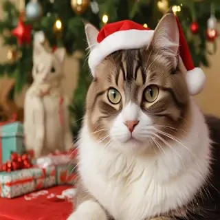 christmas images cats