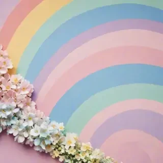 pastel coloured rainbow