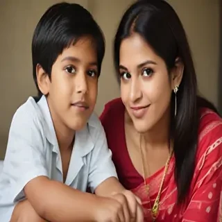 indian mom and son
