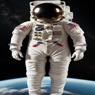 cartoon transparent astronaut suit