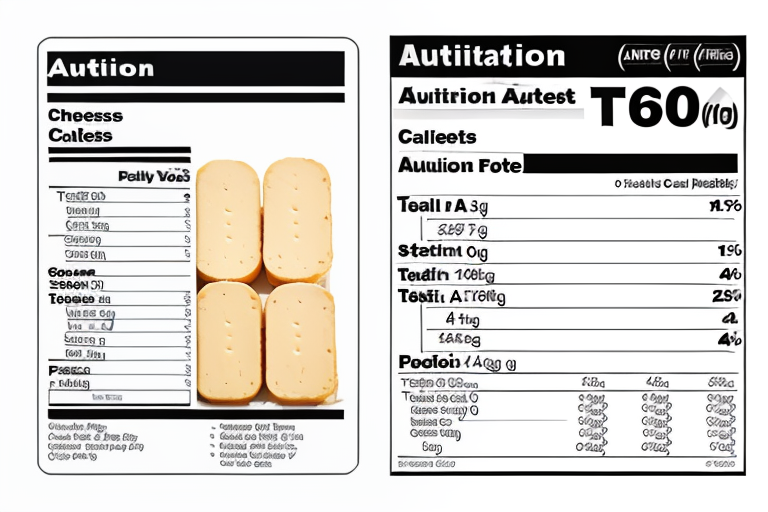 kraft american cheese nutrition label