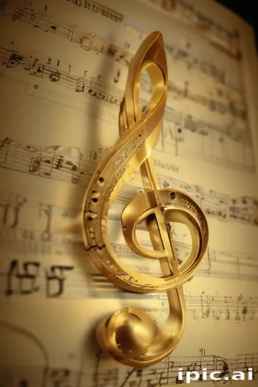 gold music notes