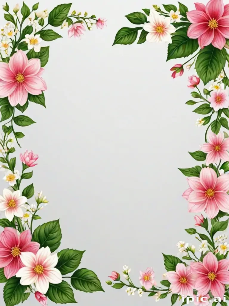 transparent flower border