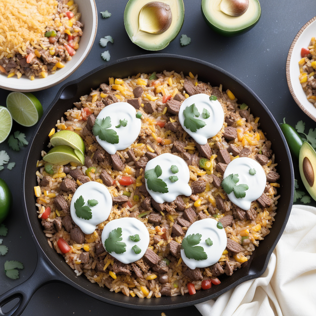mexican beef n rice skillet