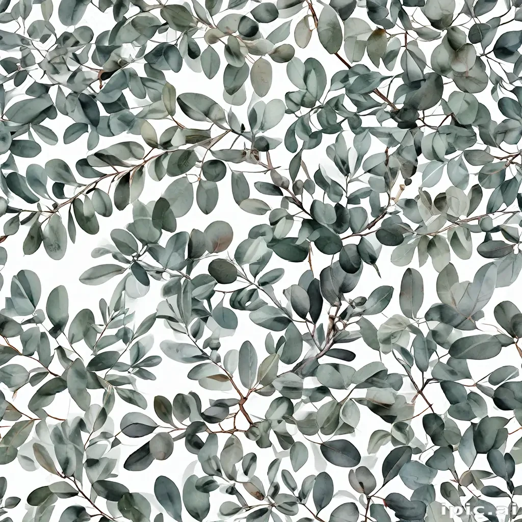 eucalyptus clipart black and white