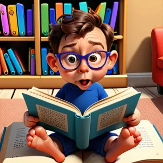 cartoon reading