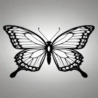 black butterfly outline