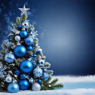 blue christmas bg