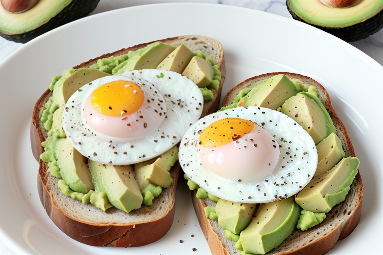 avocado toast with egg calories