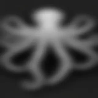 octopus clipart black and white