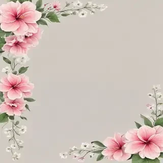 transparent flower border