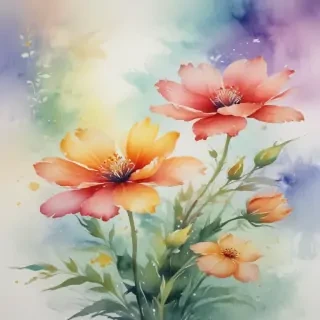 watercolor flower background