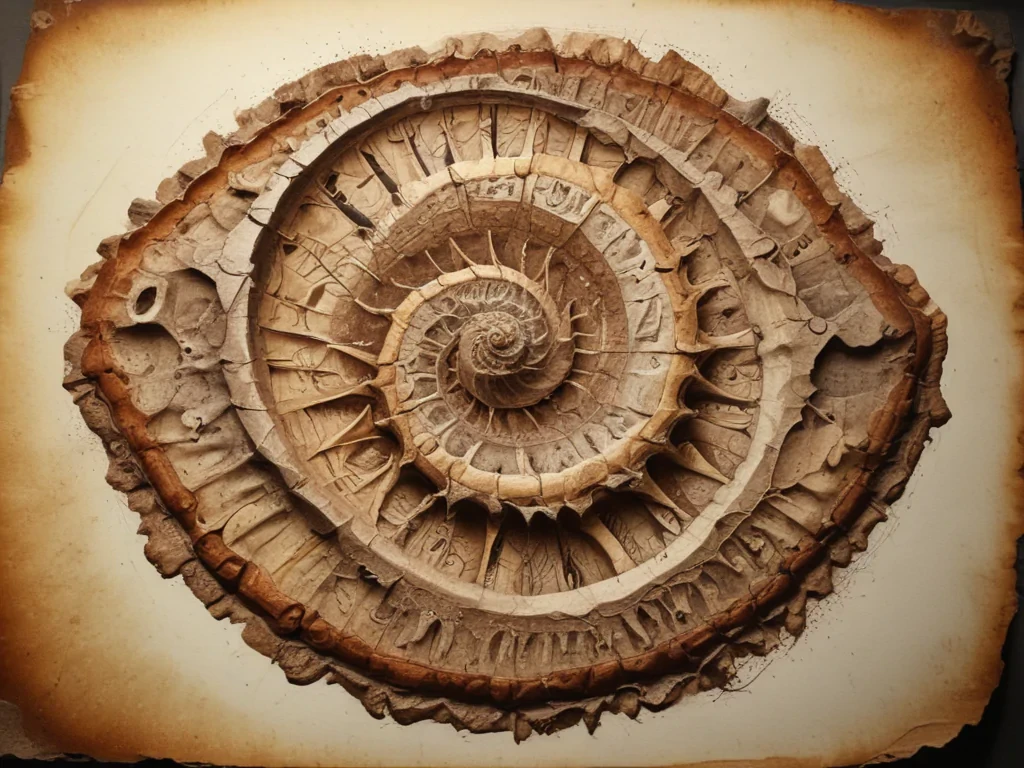 fossil drawing