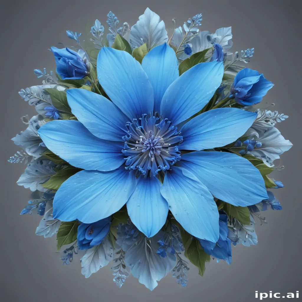 blue flower clip art
