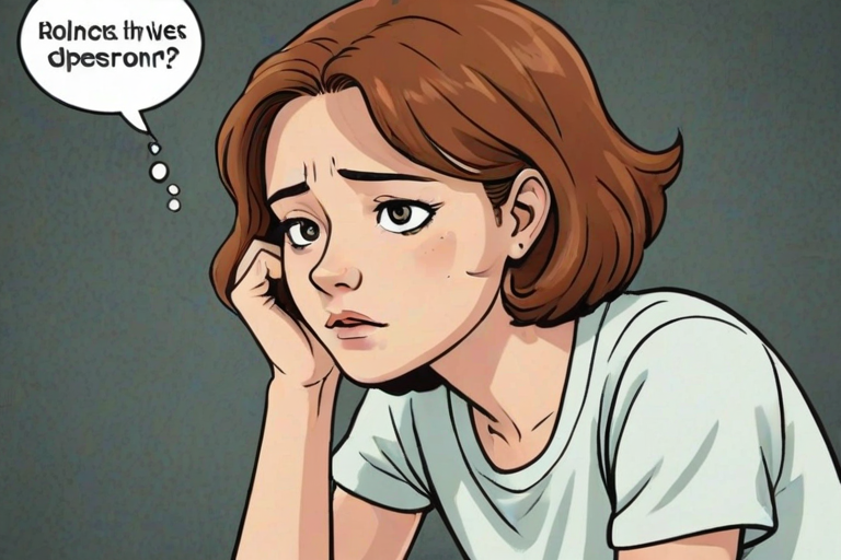 cartoon images of depression