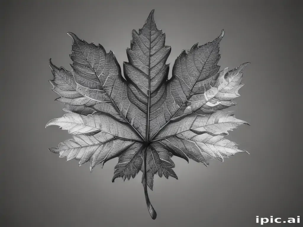 clipart leaf black and white