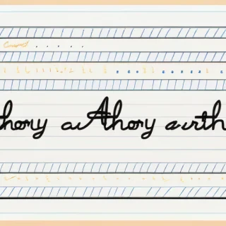 anthony in cursive