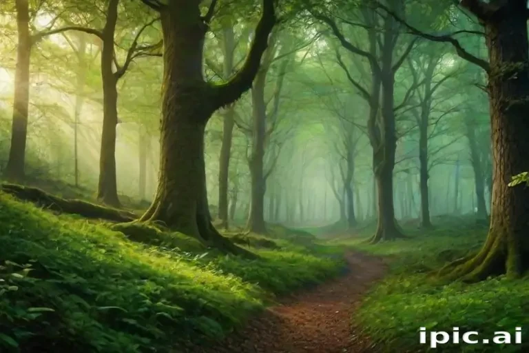 beautiful magical forest background