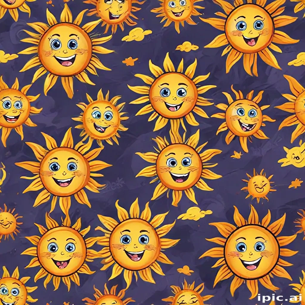 cartoon suns