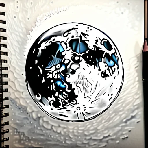 the moon sketch