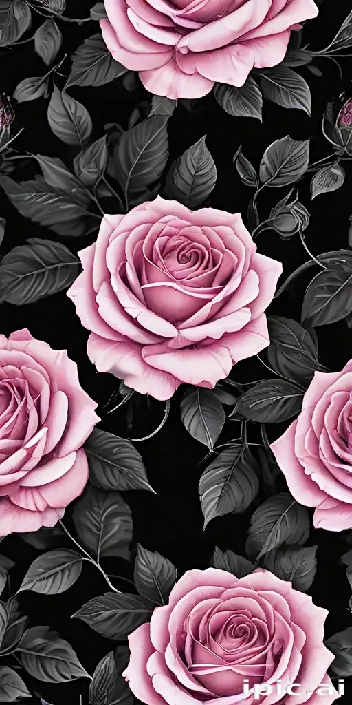 rose wallpaper black
