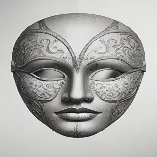 drawing of a mask
