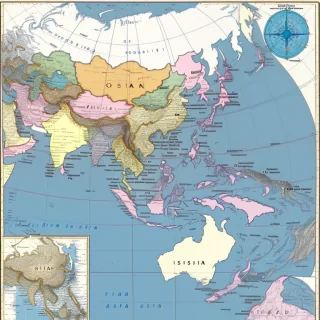 map of asia countries