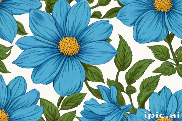 blue flower clip art