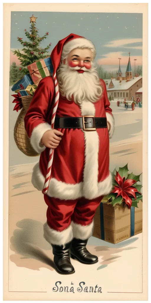 vintage santa images free