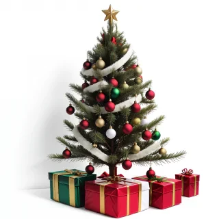christmas tree white background
