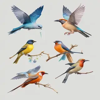birds transparent