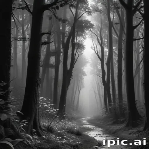 forest clipart black and white